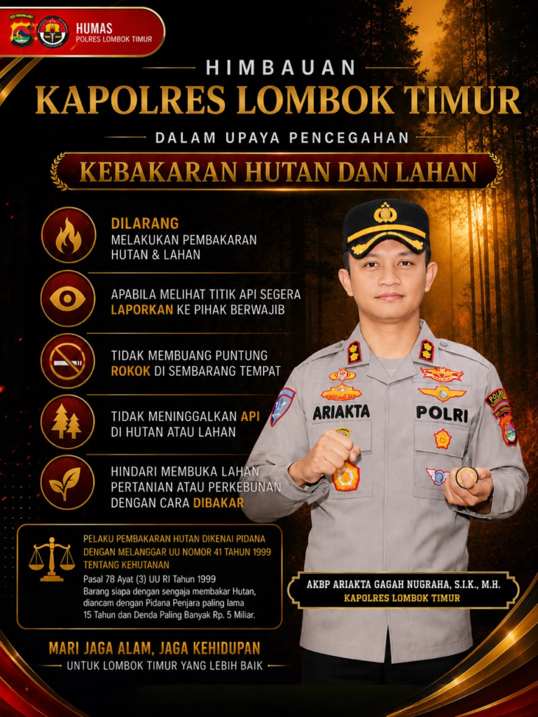 Polres Lombok Timur Perkuat Pencegahan Karhutla, Warga Diminta Waspadai Sumber Api Polres Lombok Timur Perkuat Pencegahan Karhutla, Warga Diminta Waspadai Sumber Api