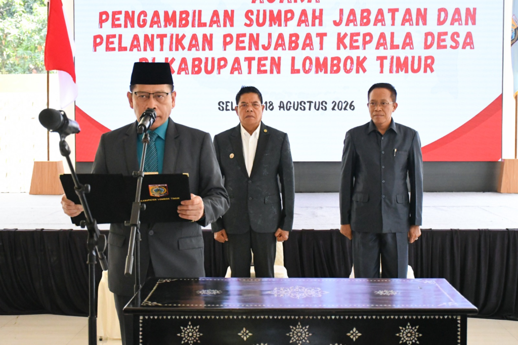 61 Pj Kades Resmi Dilantik, Bupati Lombok Timur Minta Jaga Netralitas Pilkades 61 Pj Kades Resmi Dilantik, Bupati Lombok Timur Minta Jaga Netralitas Pilkades