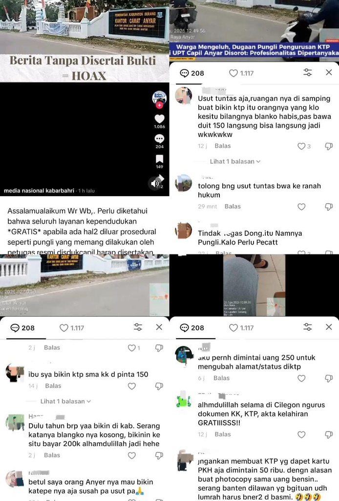 Dugaan Pungli Capil Anyar Kembali Disorot, Bantahan Disdukcapil Berhadapan dengan Keluhan Warga
